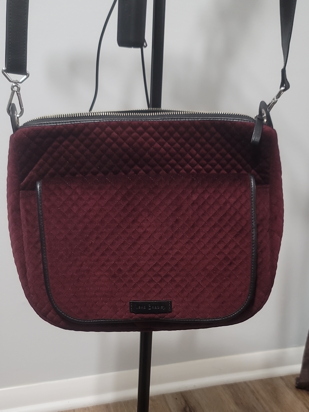 Vera Bradley Quilted Crossbody Bag in Deep Burgundy